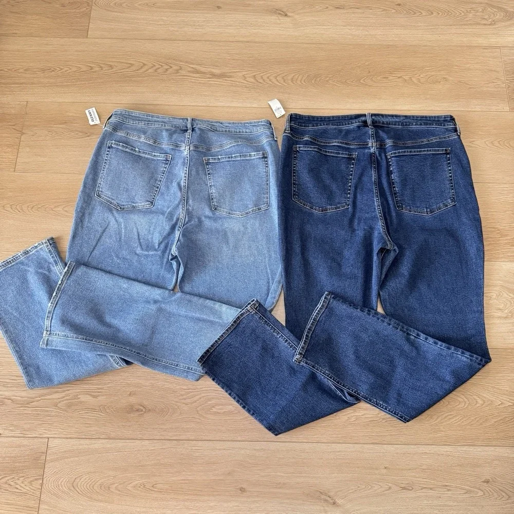 Old Navy Extra High-Rise Kicker Boot-Cut Secret-Slim Pockets Lot Of 2 SZ 18 NWT - Picture 2 of 15
